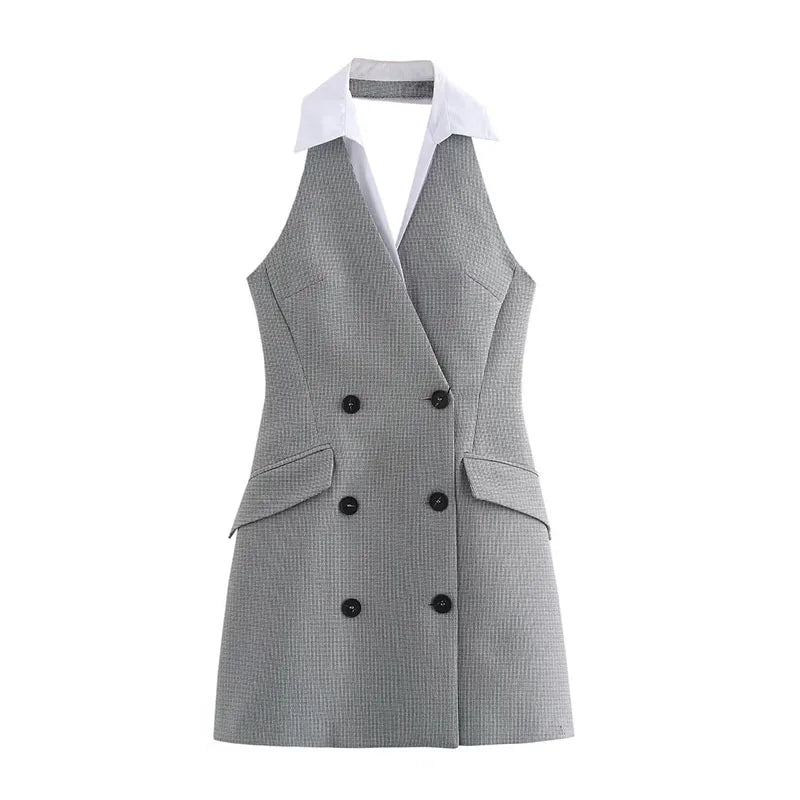 Sexy Mini Kitty Grey Dress - NOYA™