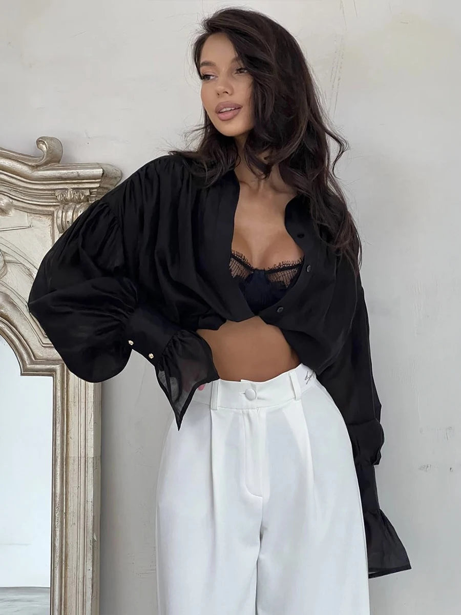 Camélia Blush – חולצת שיק מלכותית בגוון ורוד שקיעה